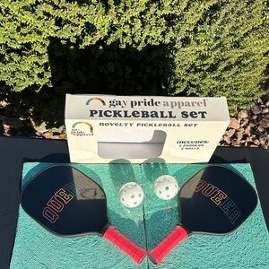 Gay Pride Apparel Pickleball Set-brand new/never used-originally packed.